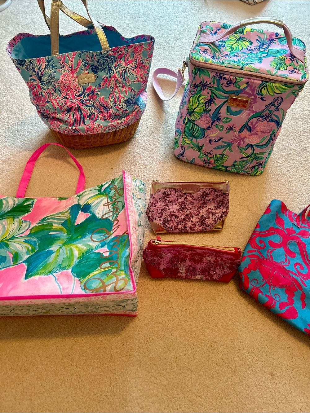Lilly Pulitzer 6 Piece Bag Bundle